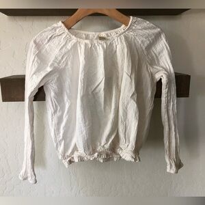 OshKosh B’gosh|Big girl,White Eyelet long sleeve blouse, size 14•••Boho style